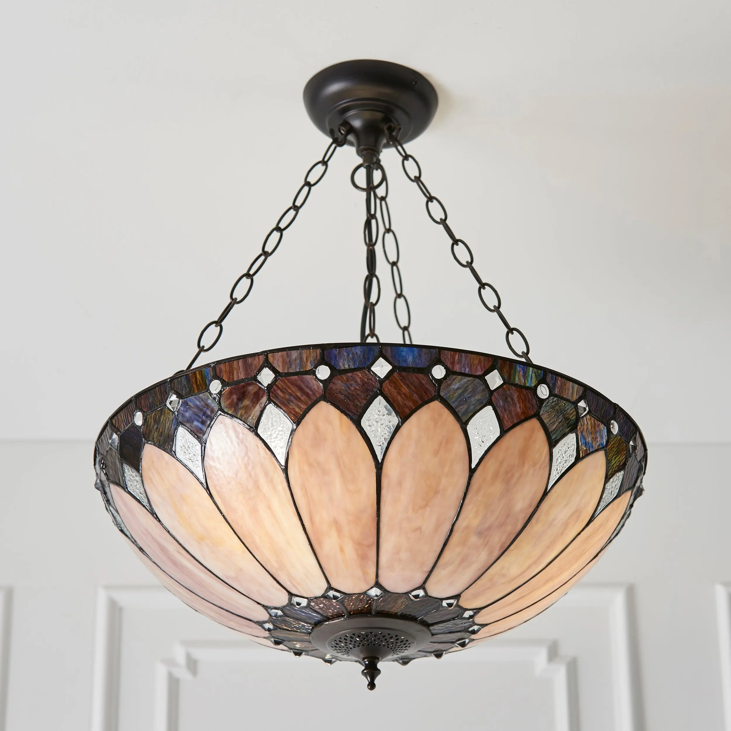 Brooklyn Medium Inverted Tiffany Ceiling Light