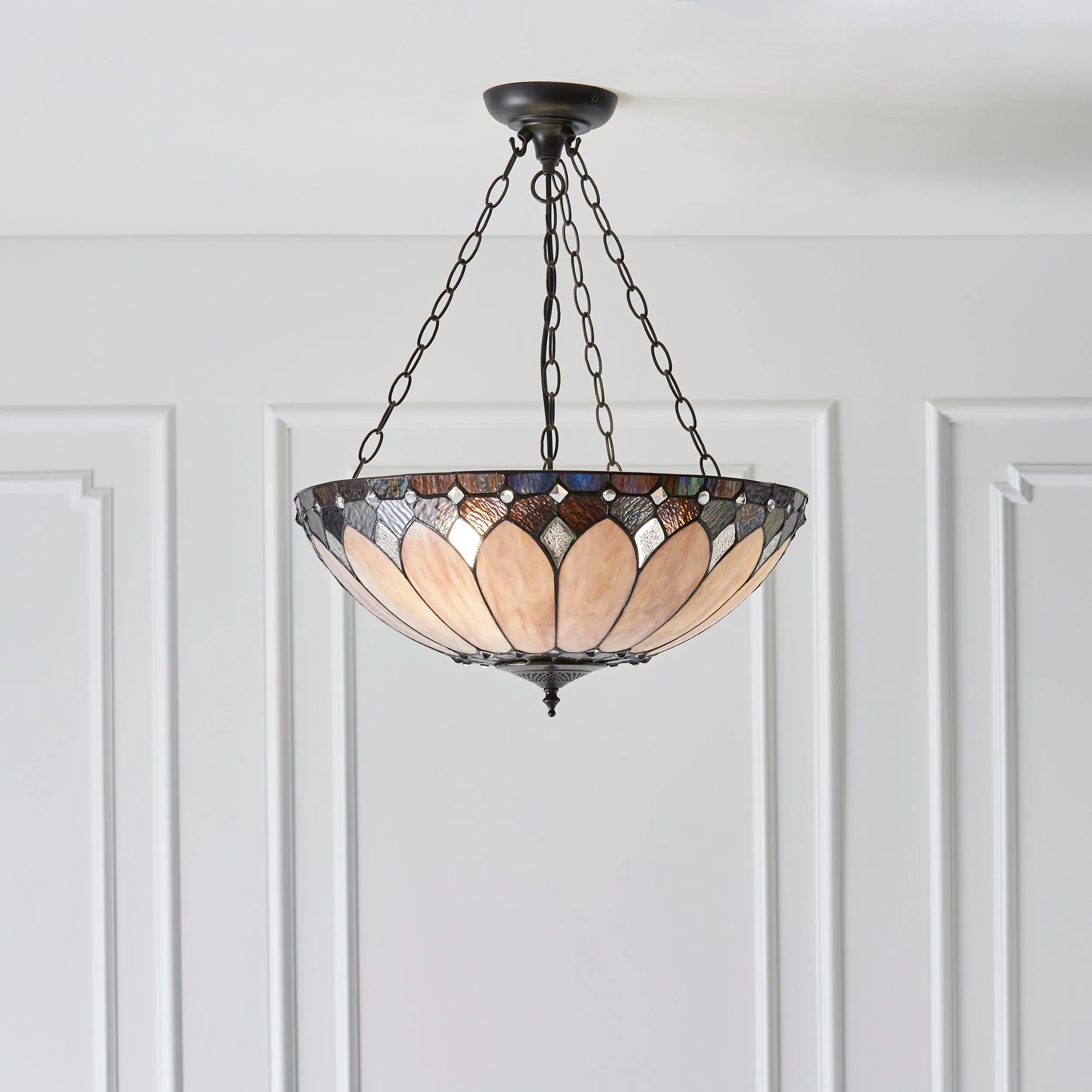 Brooklyn Medium Inverted Tiffany Ceiling Light