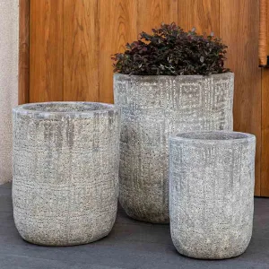 Campania International Eero Planter in Angkor Light Grey set of 3