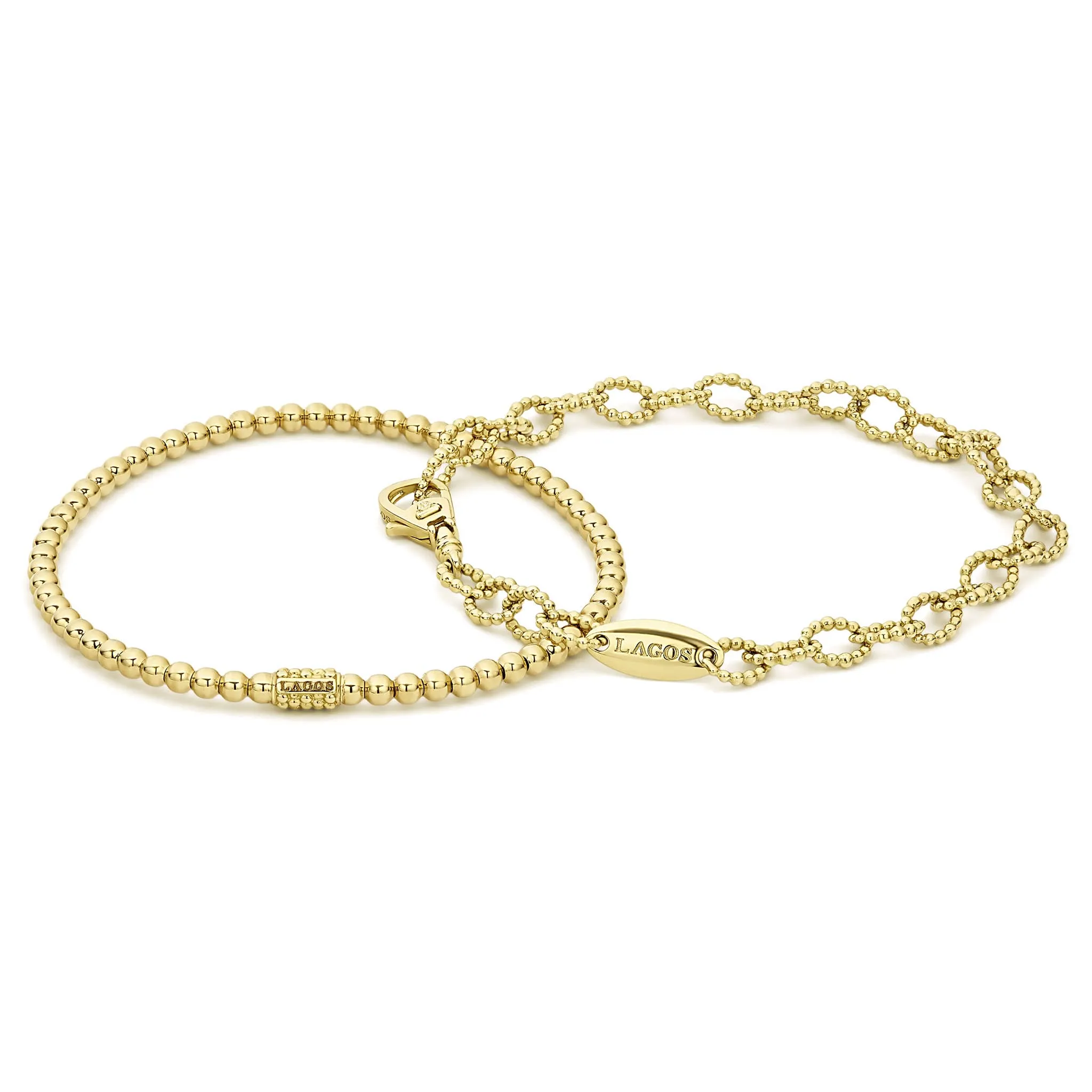 Caviar Gold 18K Gold Bracelet Gift Set