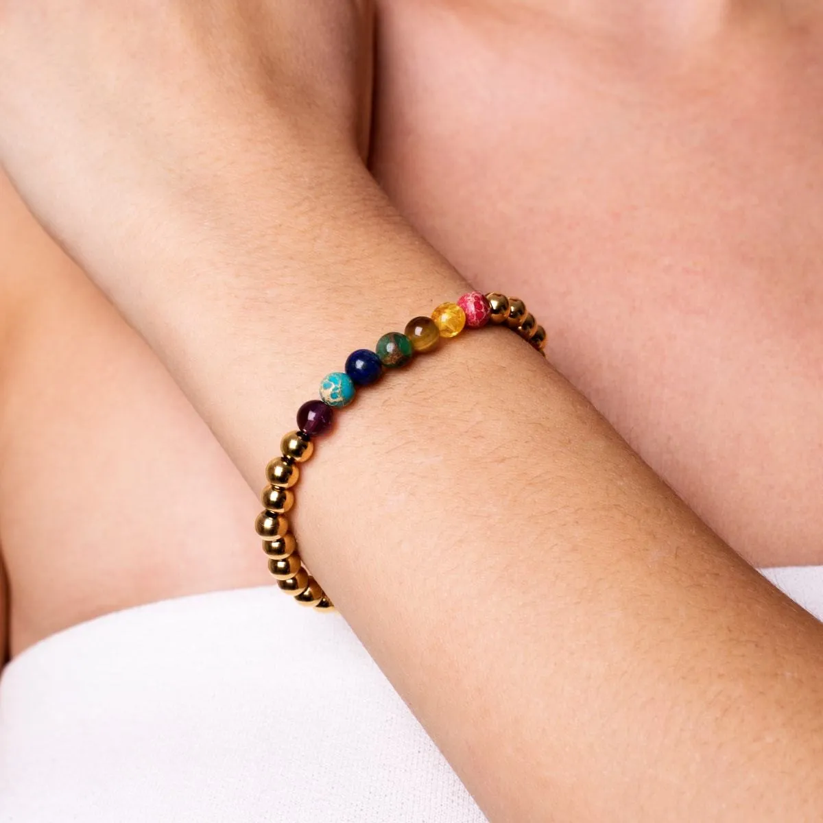 Chakra | 18k Gold | Gemstone Expression Bracelet