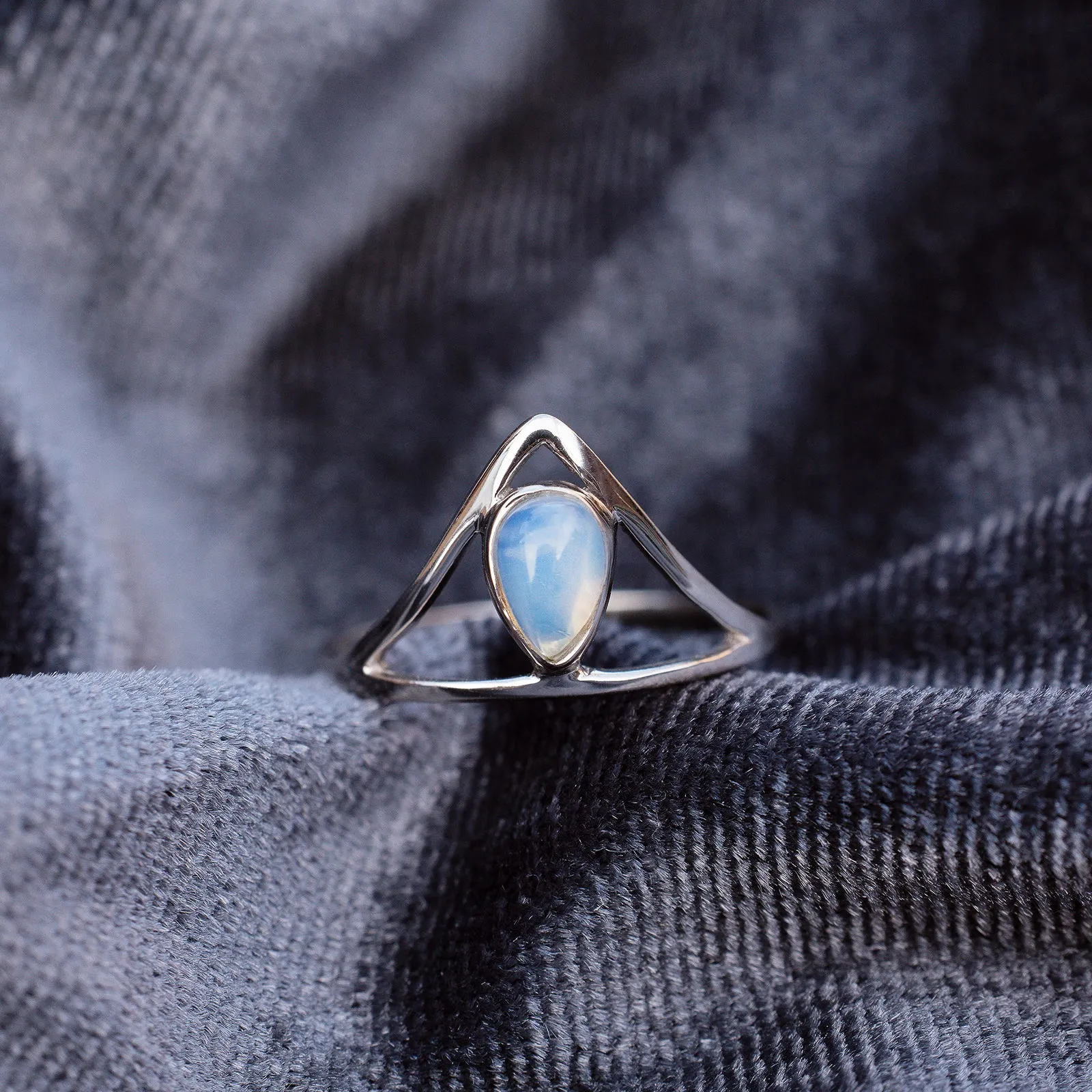 Chevron Stone Ring