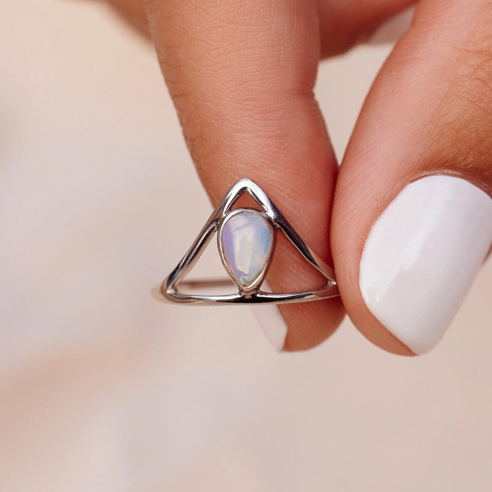 Chevron Stone Ring