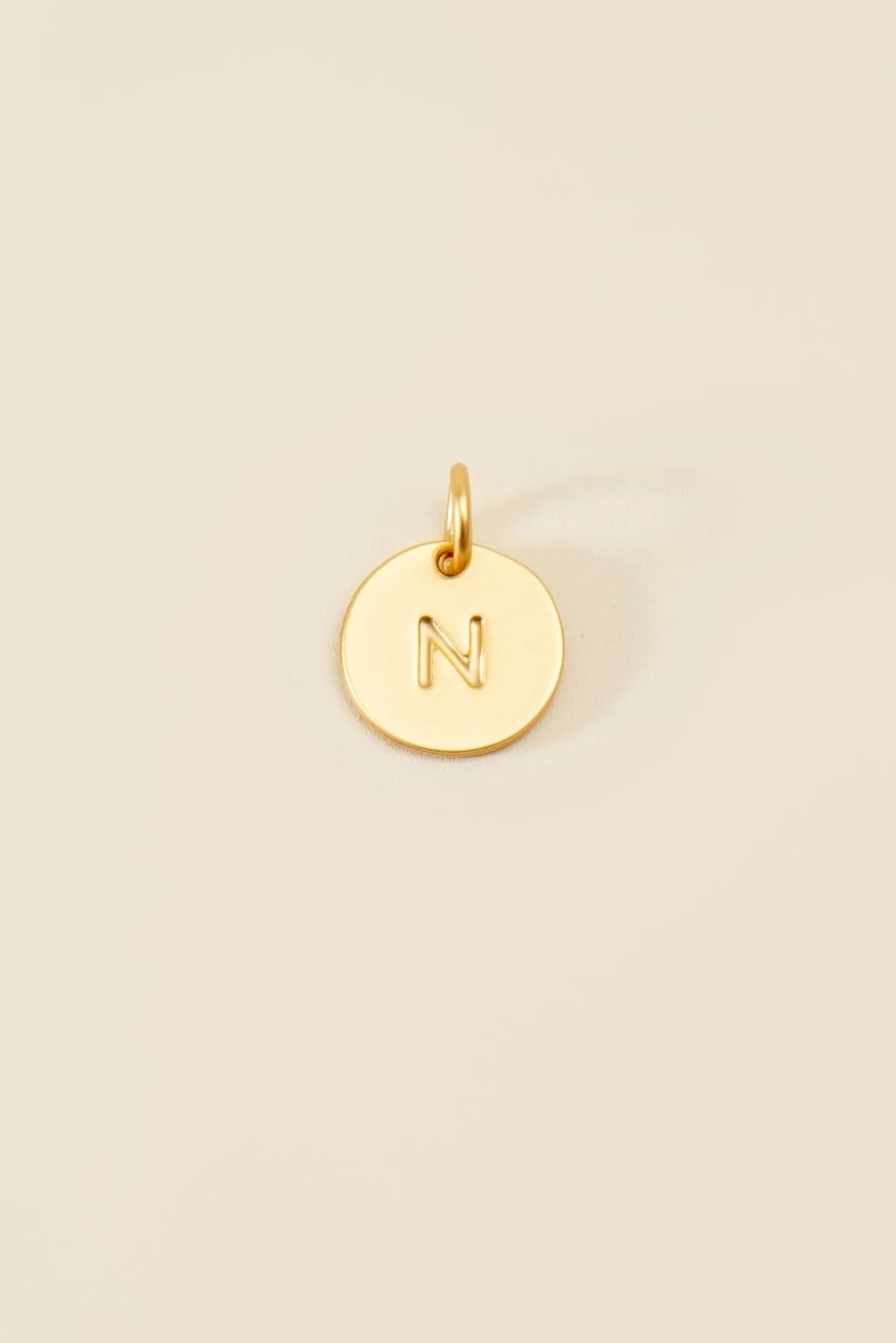 Cove Medium Letter Disk Pendant