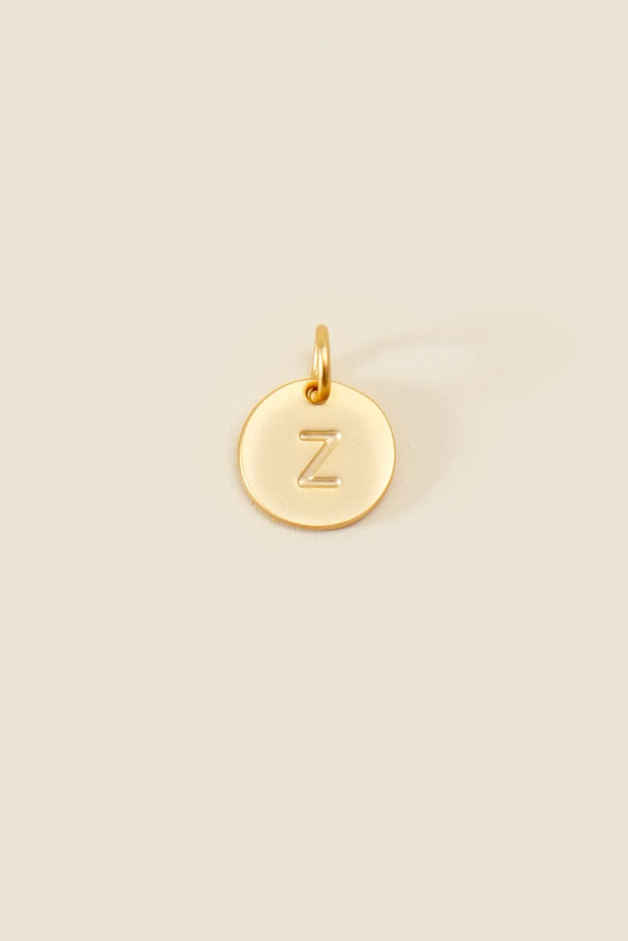 Cove Medium Letter Disk Pendant