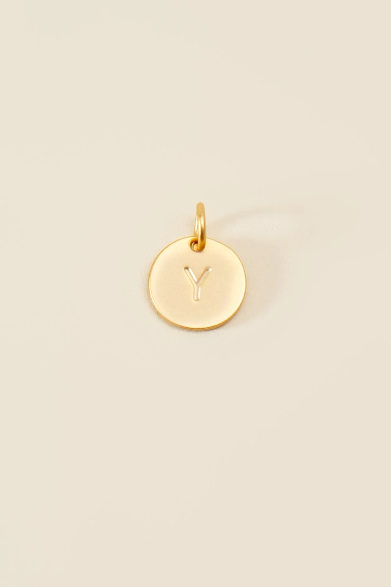 Cove Medium Letter Disk Pendant