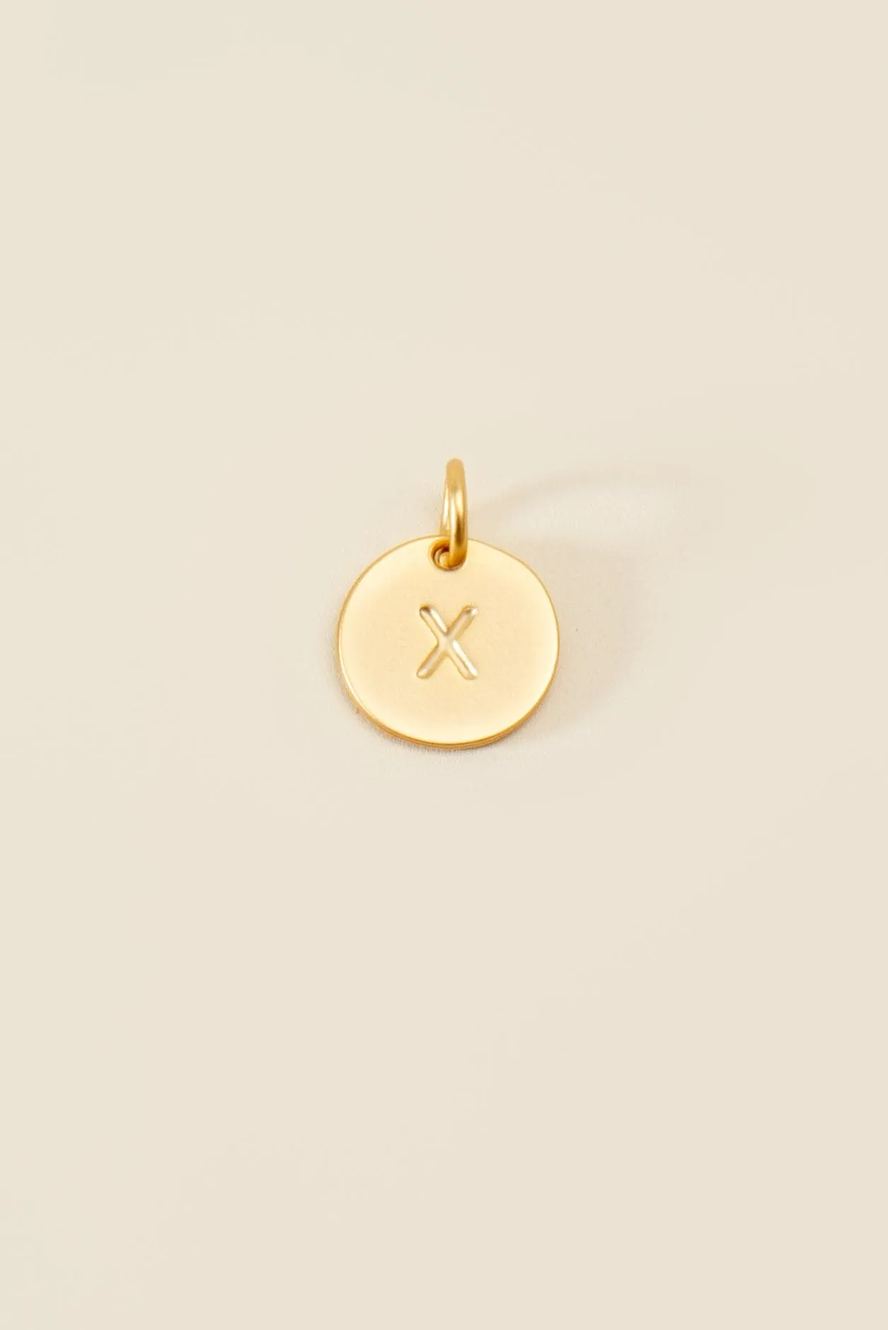 Cove Medium Letter Disk Pendant