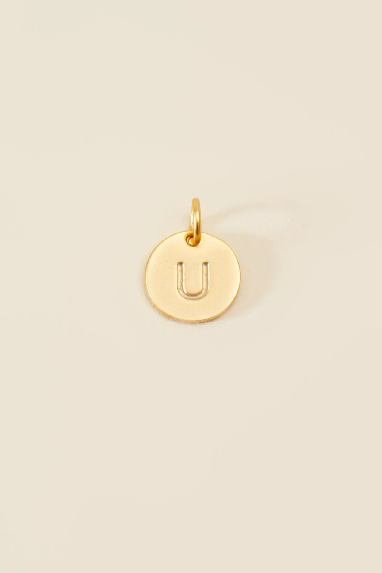 Cove Medium Letter Disk Pendant