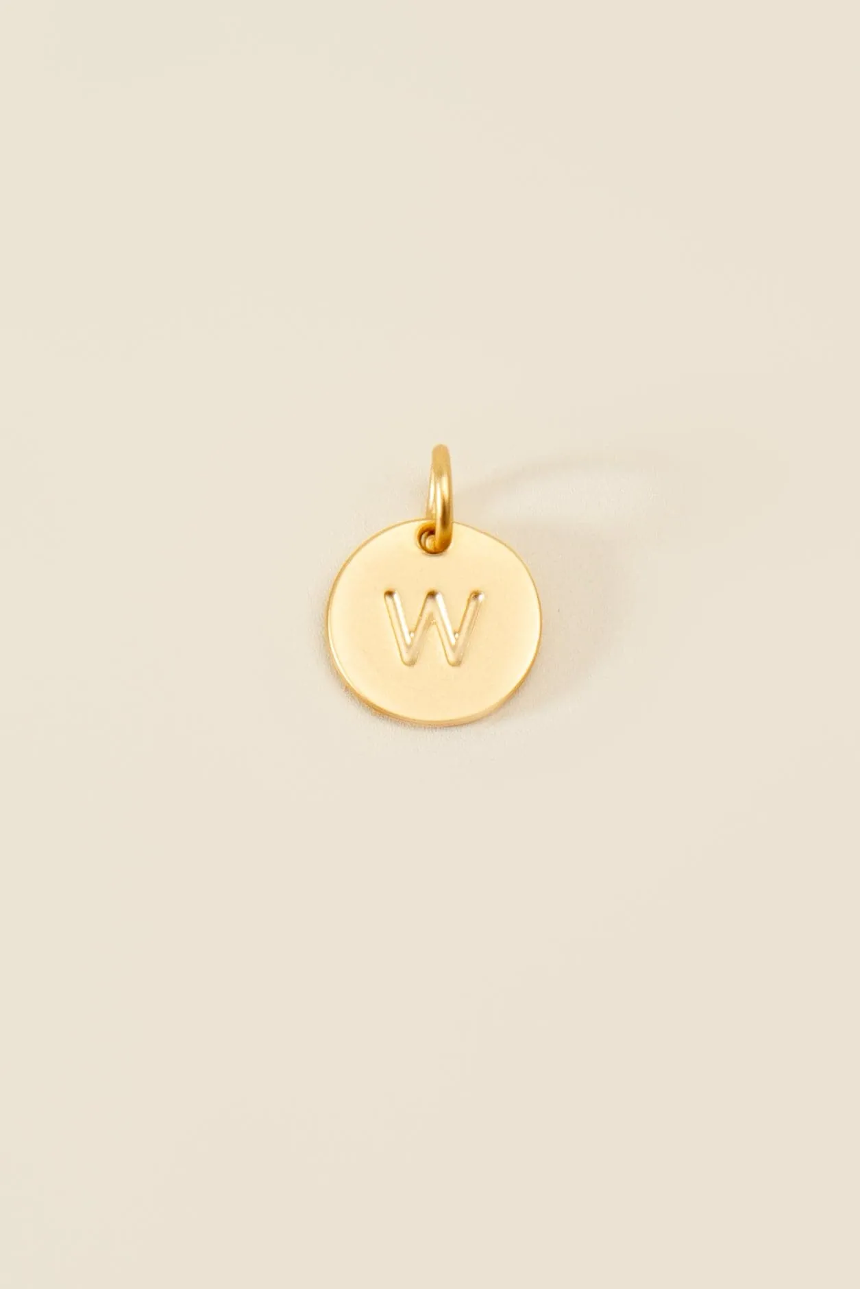 Cove Medium Letter Disk Pendant