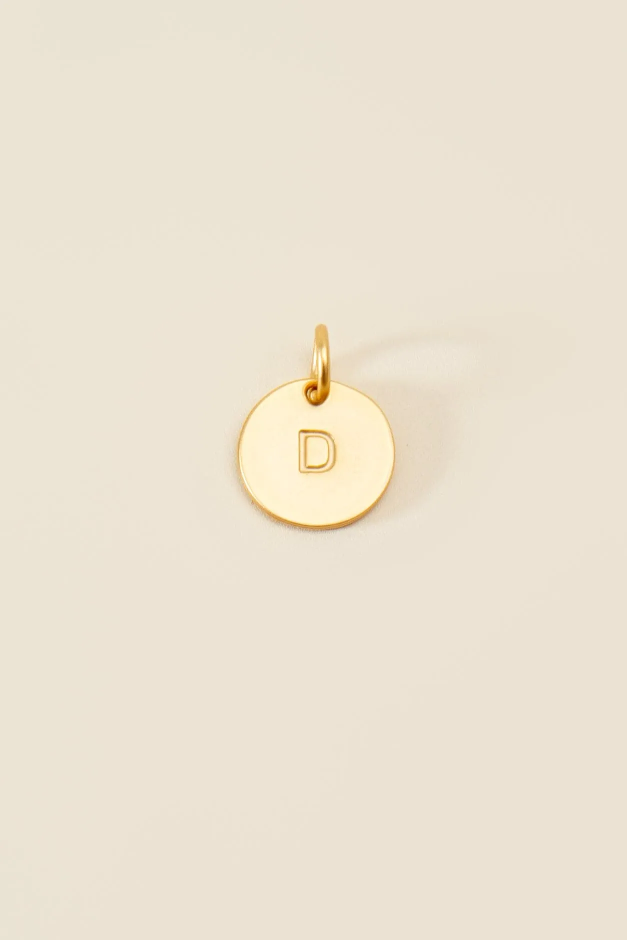 Cove Medium Letter Disk Pendant