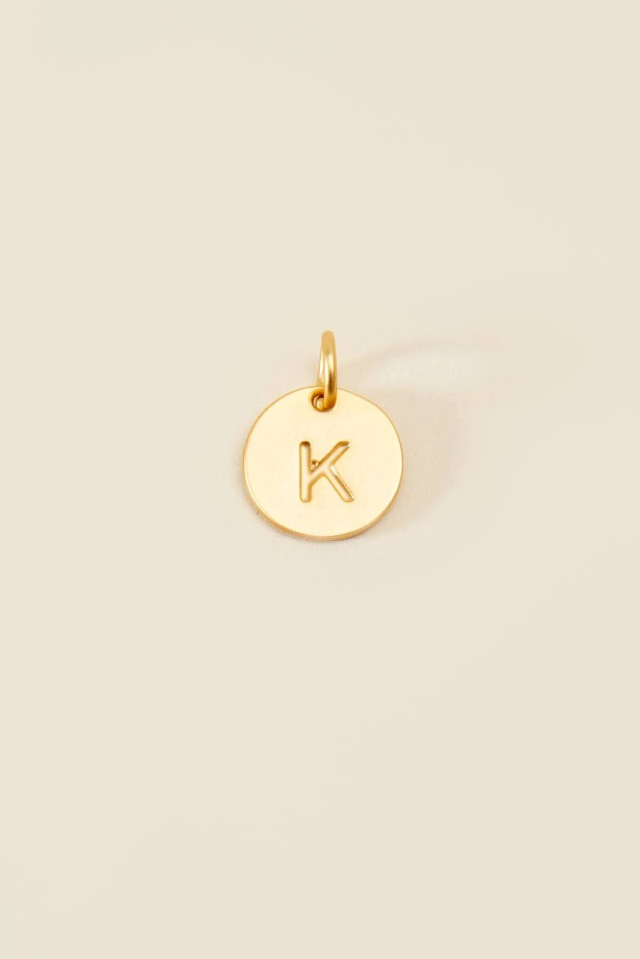 Cove Medium Letter Disk Pendant