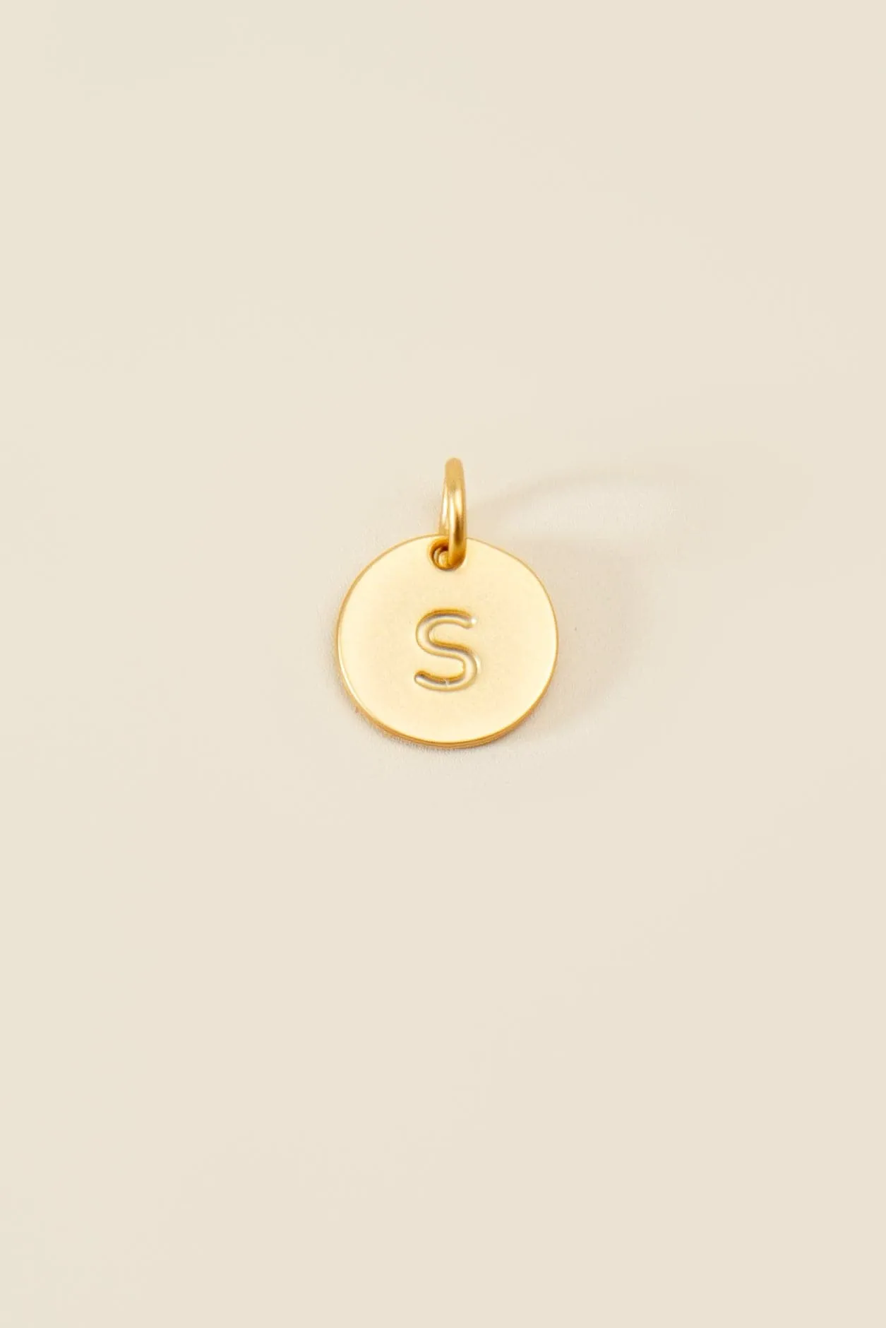 Cove Medium Letter Disk Pendant