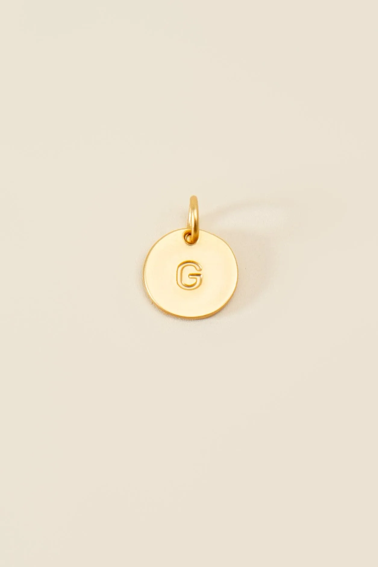 Cove Medium Letter Disk Pendant