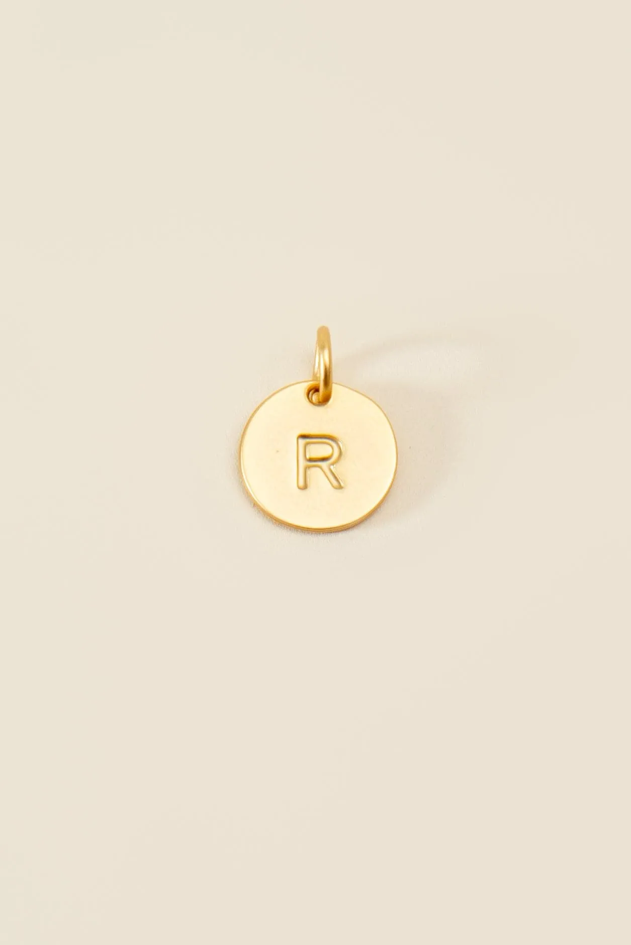 Cove Medium Letter Disk Pendant