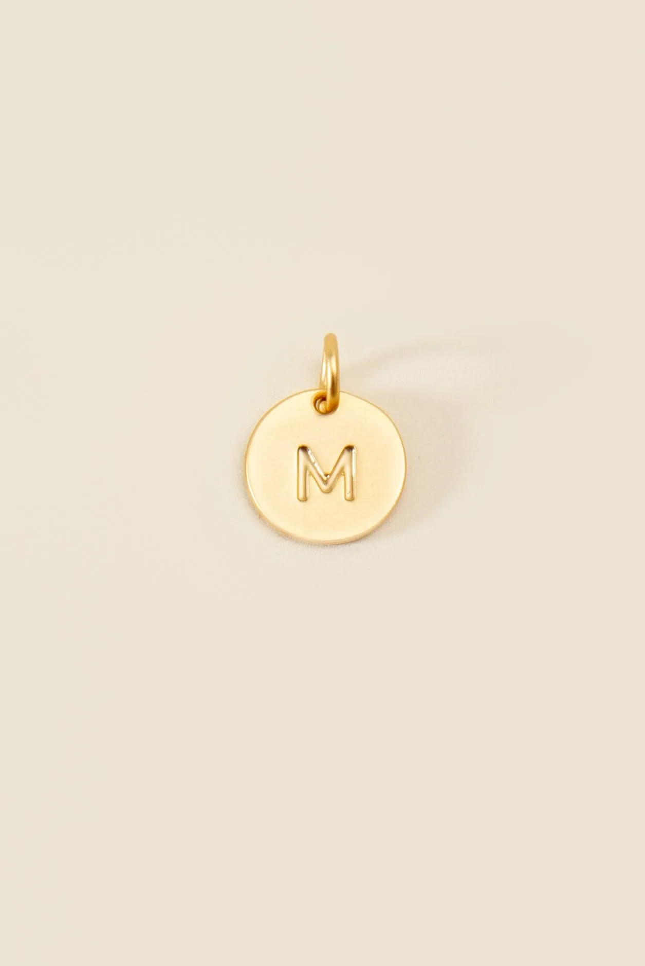 Cove Medium Letter Disk Pendant