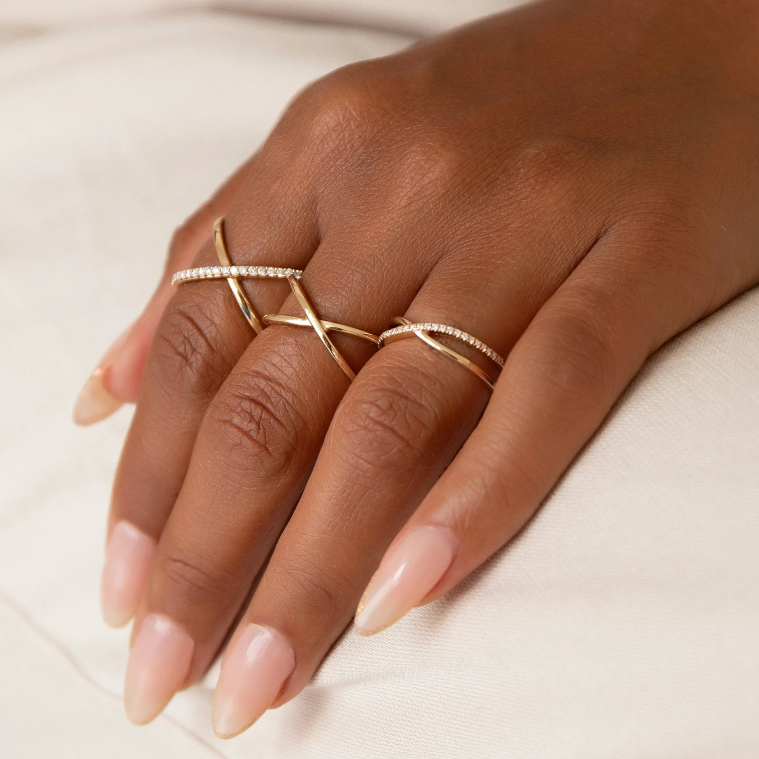 Criss-Cross Diamond Daze Ring