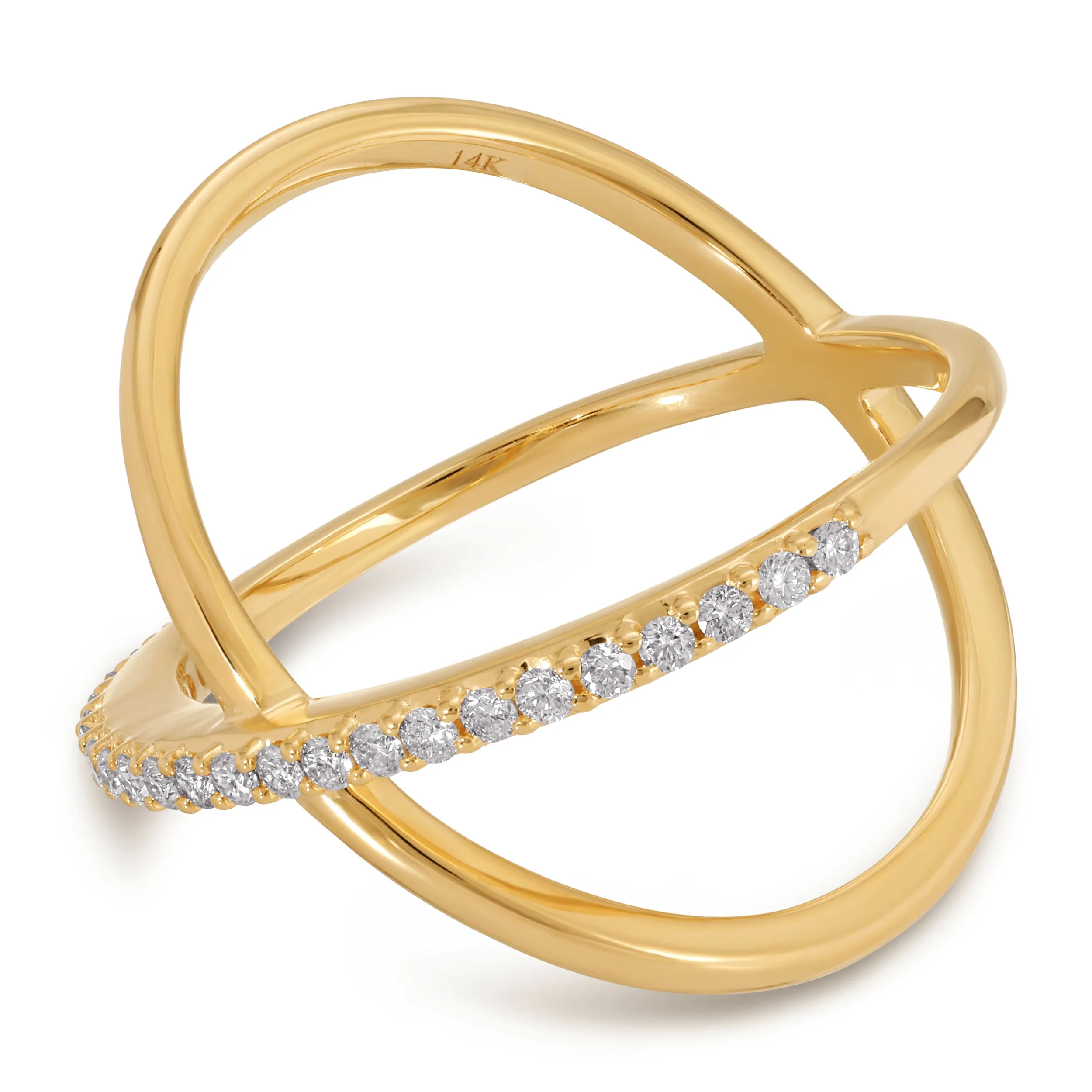 Criss-Cross Diamond Daze Ring