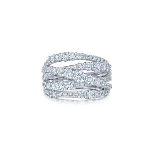 Crossover Diamond Ring