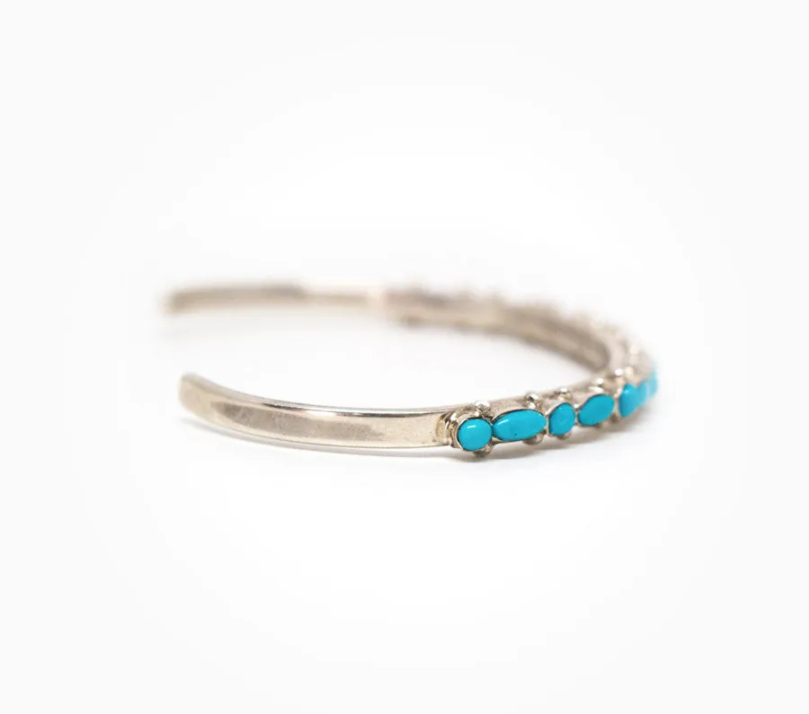 Dainty Mixed Shape Turquoise Cuff - Women’s Turquoise Jewelry