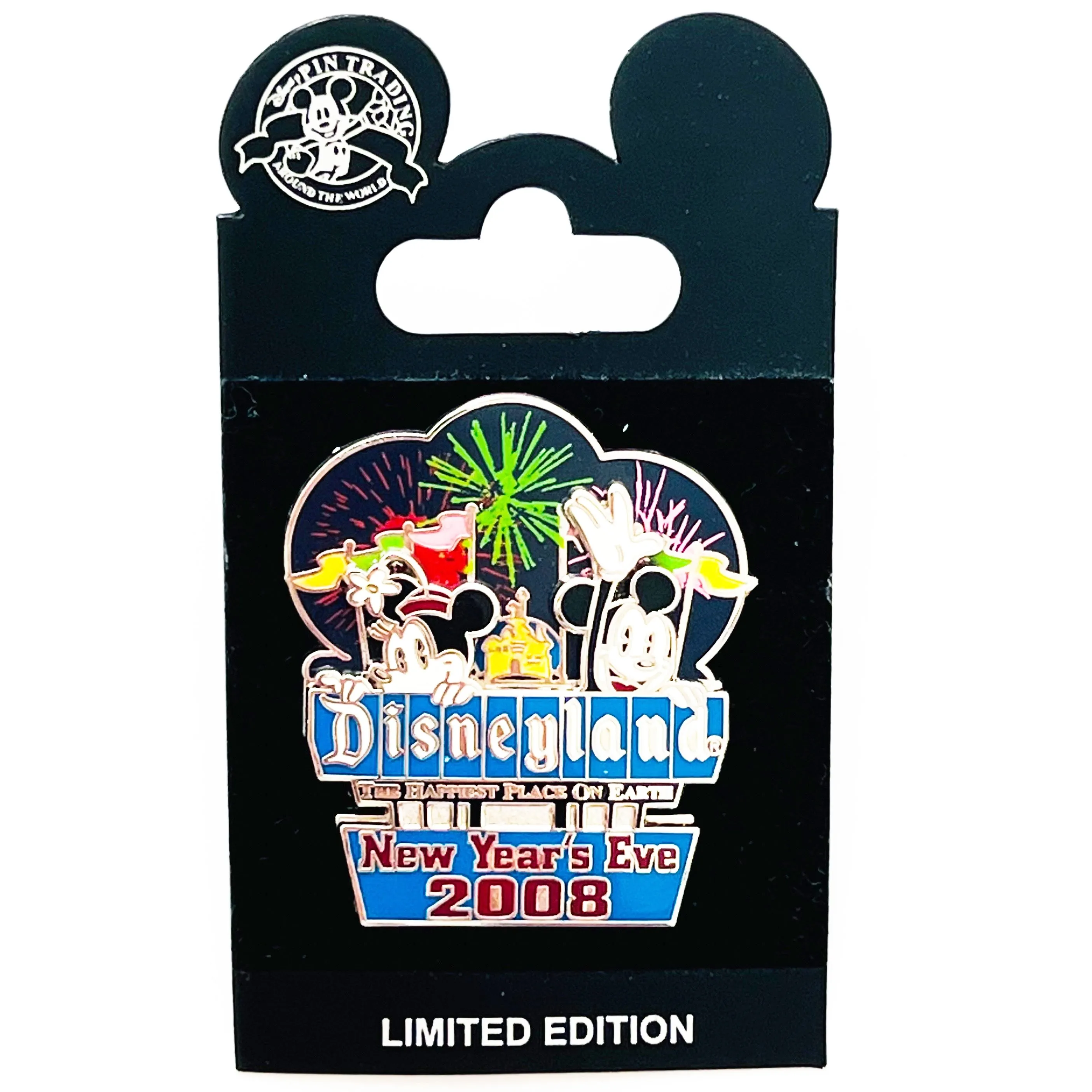 Disney DLR New Year's Eve 2008 Mickey And Minnie Classic LE 1000 Pin