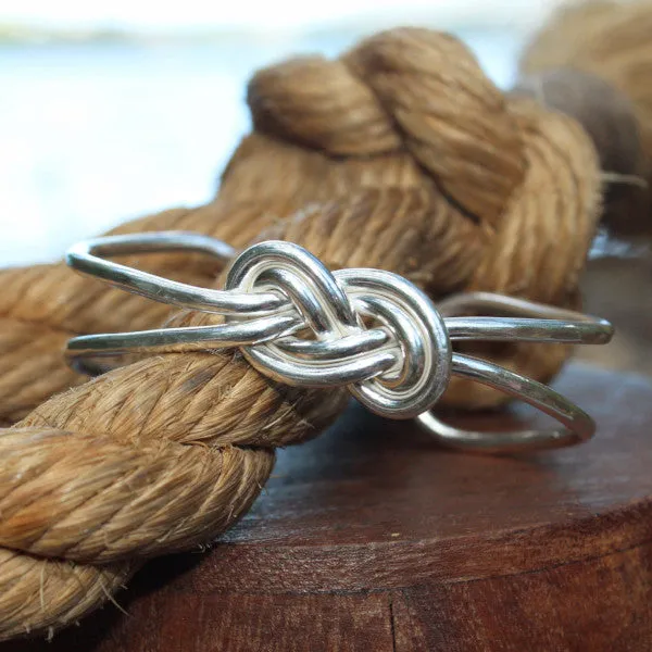 Double Infinity Knot Cuff Bracelet