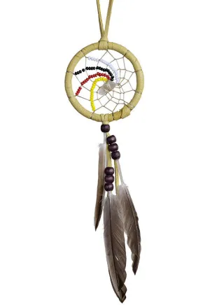 Dream Catcher with Quartz Crystal, 2 inch