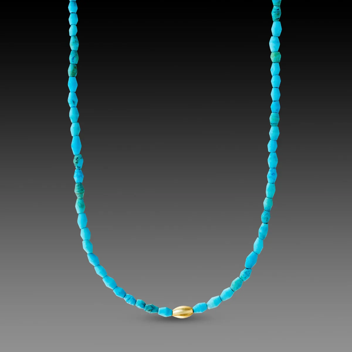 Egyptian Faience & Gold Necklace