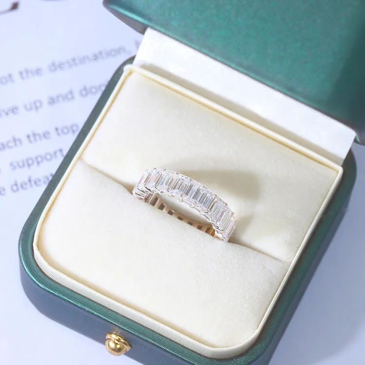 Emerald Cut Wedding Engagement Ring