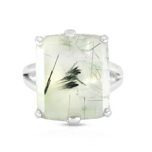 Etheria Prehnite Silver Ring