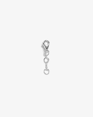 Extra chain drop bracelet silver