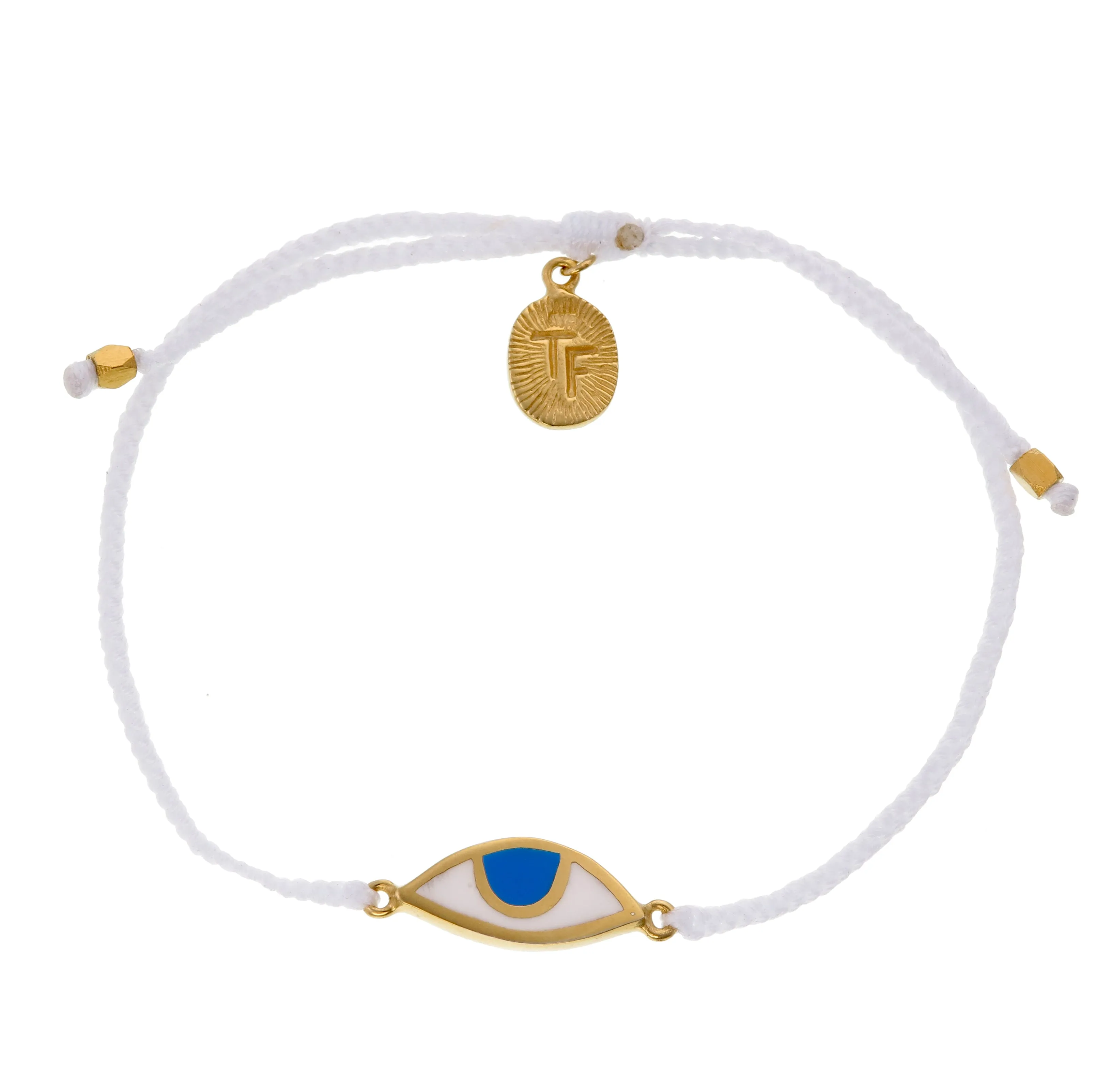 EYE PROTECTION BRACELET - WHITE - GOLD