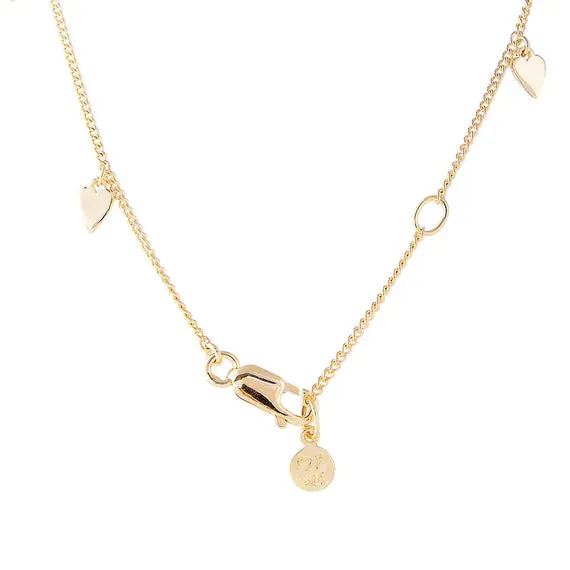 Fairley Golden Heart Charm Necklace