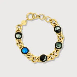 Five Moon Pleiades Bracelet in Gold