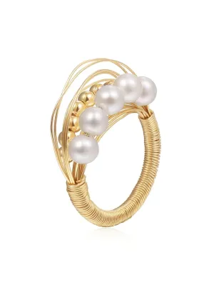 Geometric Series Three-dimensional Multi-layer Pearl Ring