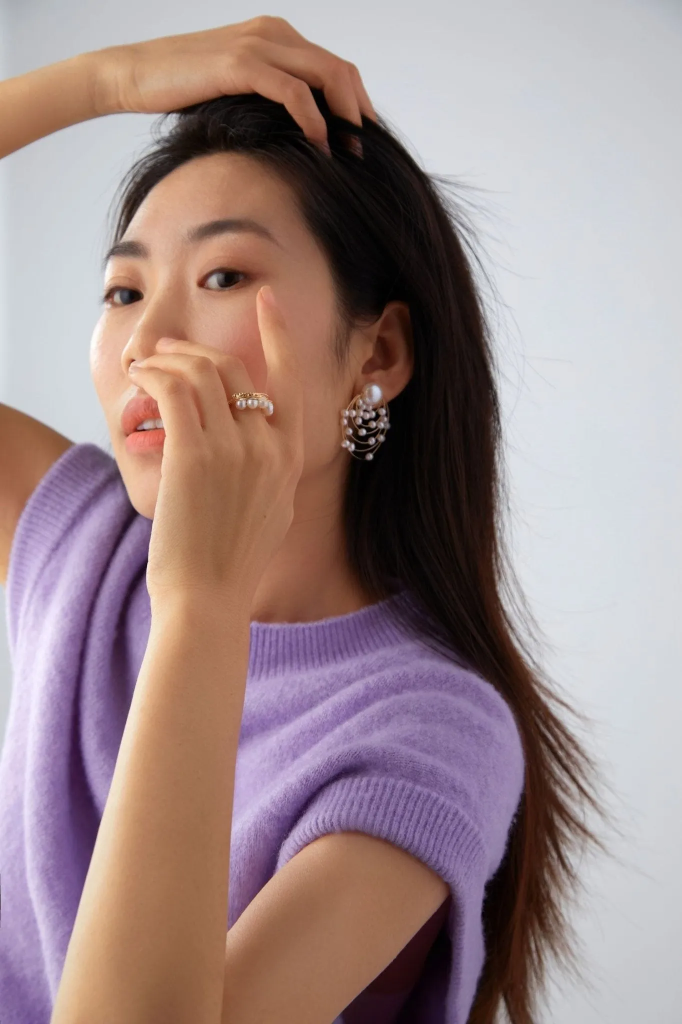 Geometric Series Three-dimensional Multi-layer Pearl Ring