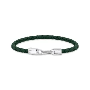 Green leather bracelet