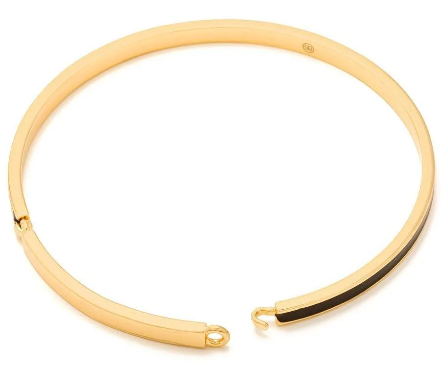 Gwen Hinge Bangle Bracelet - Black