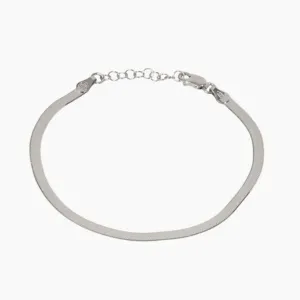 Hera 4mm Herringbone Bracelet (Silver)