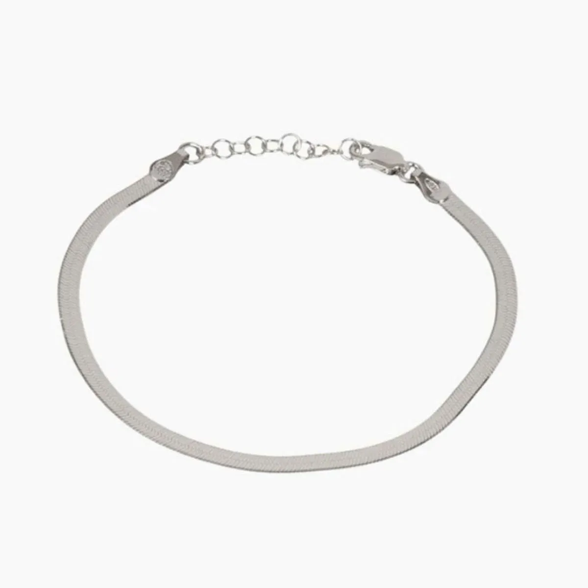 Hera 4mm Herringbone Bracelet (Silver)