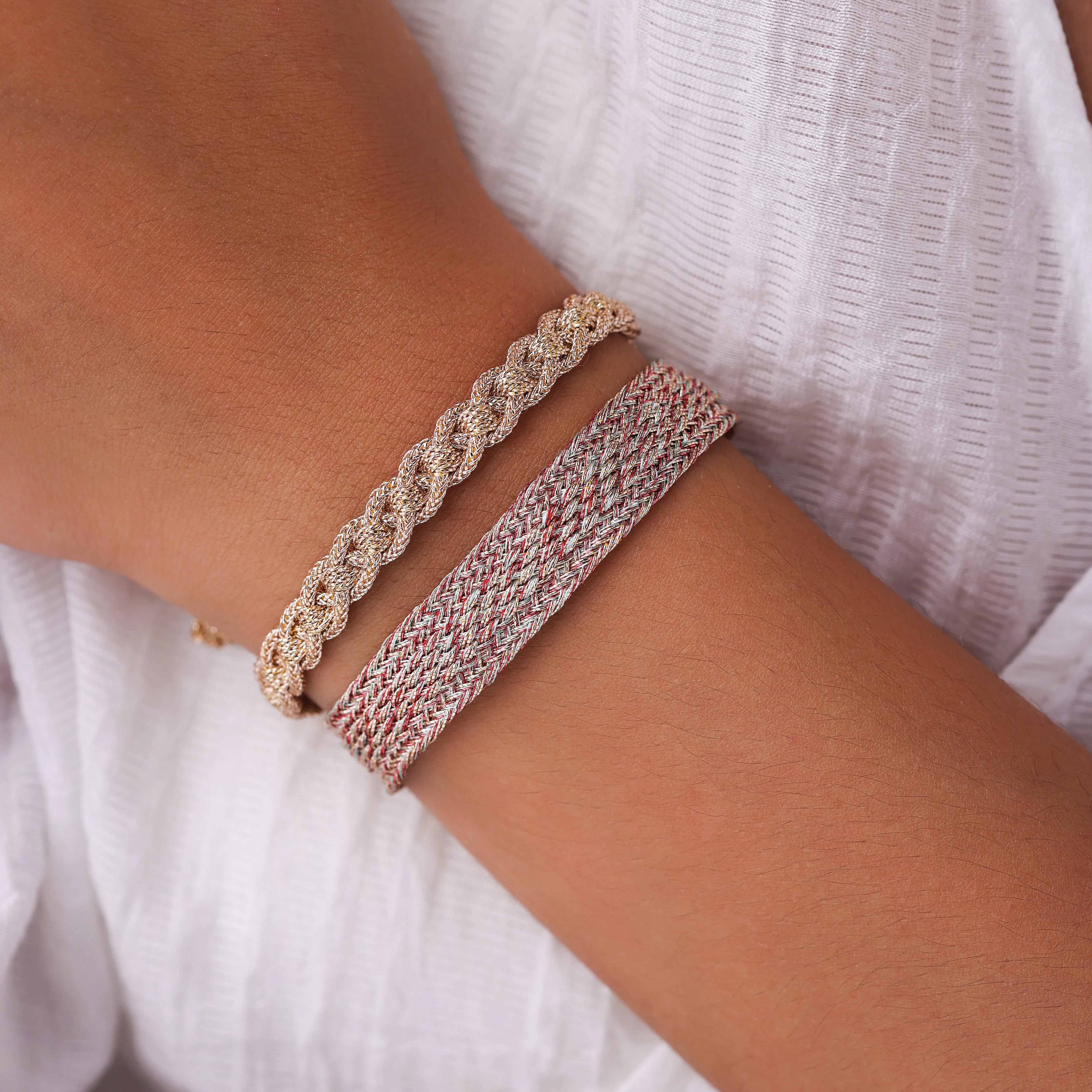 Izy n°1 Bracelet in Rose Gold Brick Red