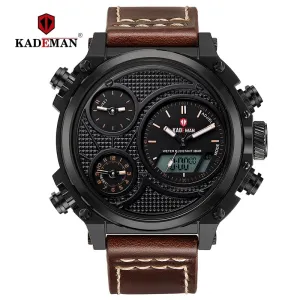 Kademan Luxury Quartz Leather Strap Wrist Watch N101