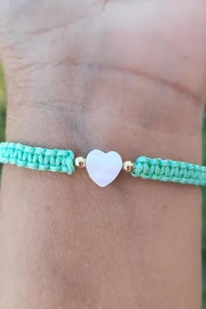 Kids - Heart - Mother of Pearl Citron Bracelets - Mint