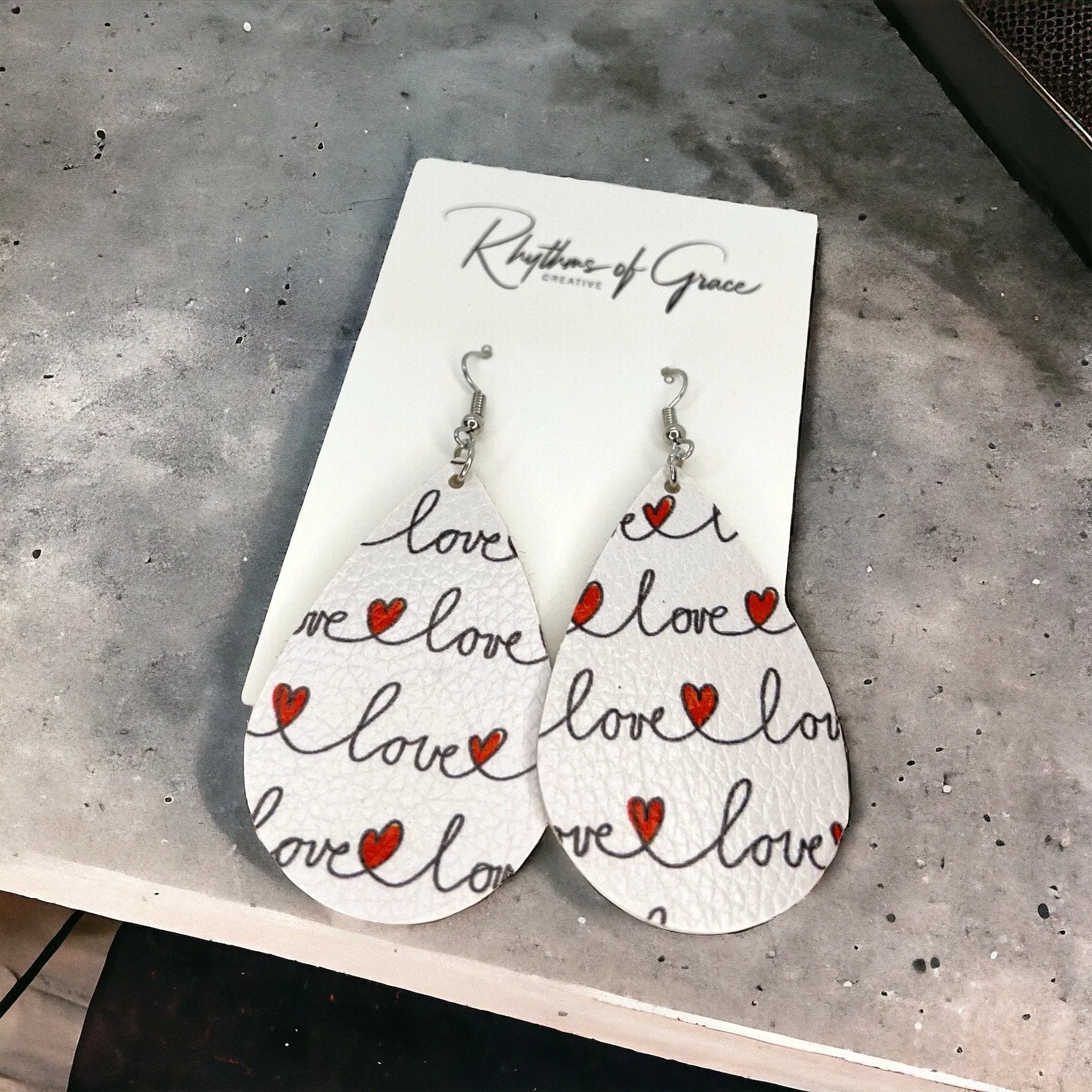 Love Earrings, Red and Black, Valentine’s Earrings, Love Earrings, Heart Accessories, Happy Valentine’s Day, Red Hearts, Valentine’s Jewelry