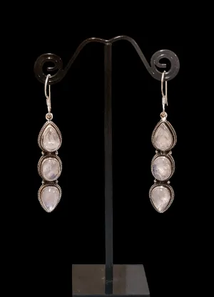 Lovely Luminous Moonstone Drop Earrings