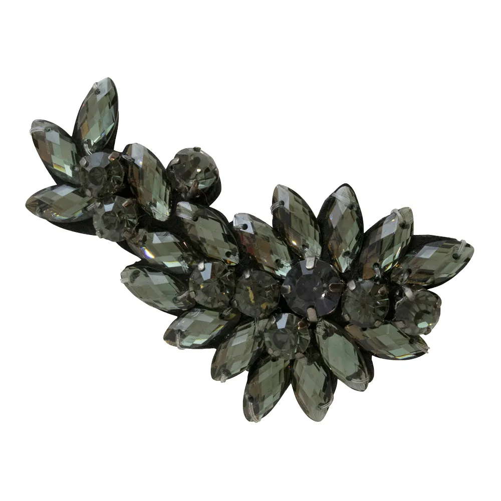 Manhattan Crystal or Black - Brooch Rhine Stone Embellished Womens Accessories