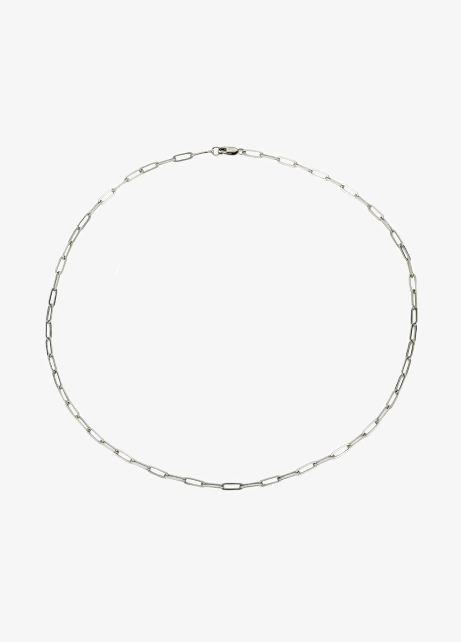 Mara Micro Rectangle Chain Choker - Silver