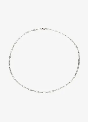 Mara Micro Rectangle Chain Choker - Silver