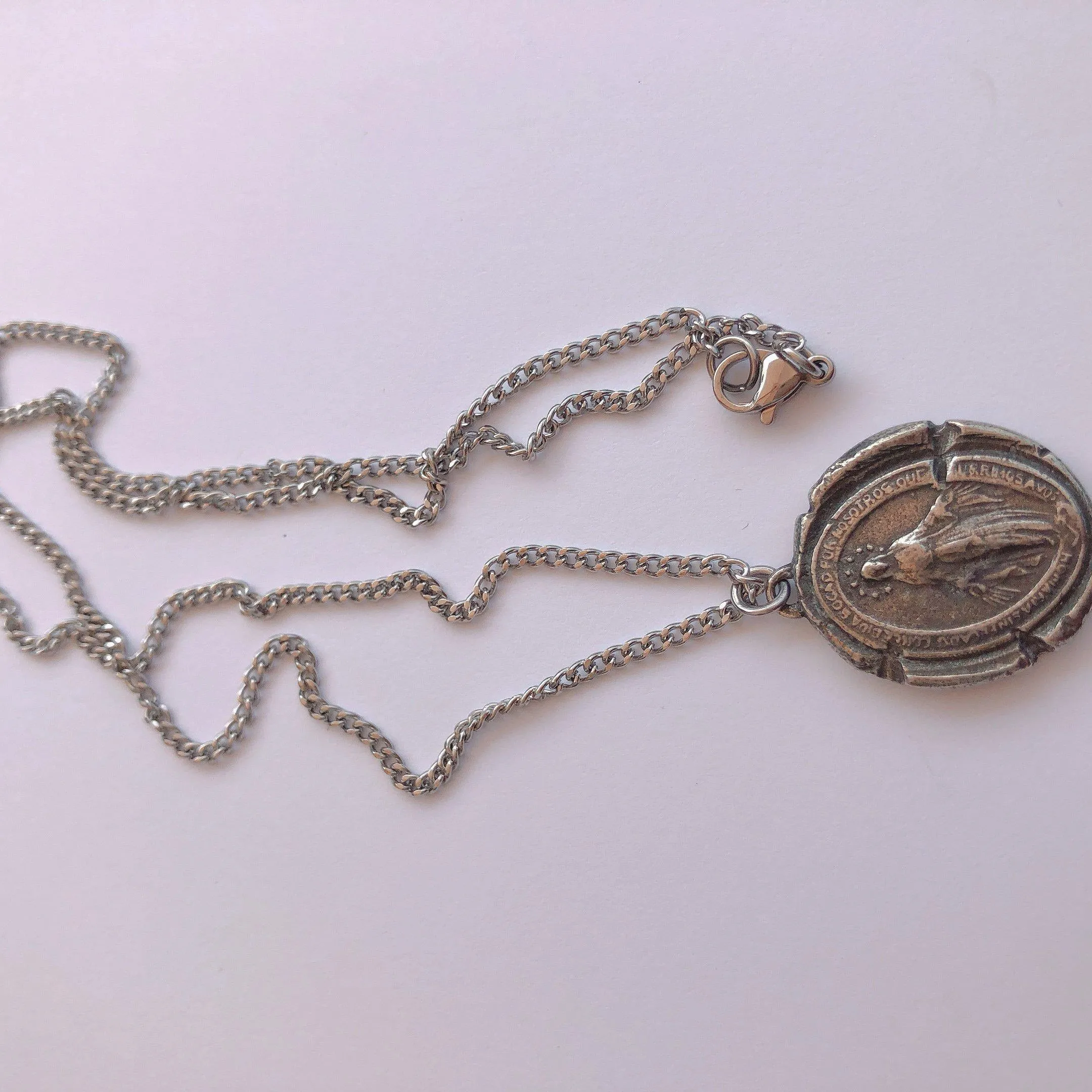 Mary Wax Seal Pendant Necklace