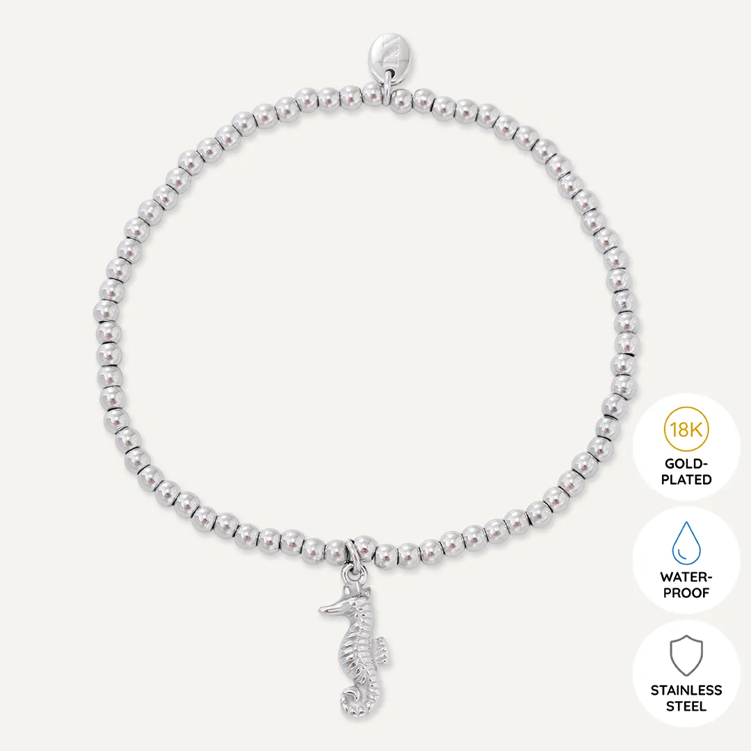 Memories: "YOU ARE MY SEAHORSE" | Seahorse Bracelet | White Gold-Plated