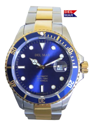 Men's Premier Automatic Watch Blue Dial, Two-Tone SS Band #50388